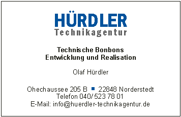 H�RDLER Technikagentur - Technische Bonbons             f�r Werbung, Promotions, VKF und Ausstellungen.